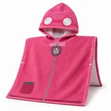 Toalha Poncho Infantil Skye Patrulha Canina Com Capuz 100% Algodão Praia Piscina Banho 60x120