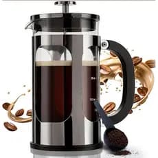 Cafeteira Prensa Francesa 600ml / 350 ml Vidro Borossilicato Inox – Café, Chá e Expresso