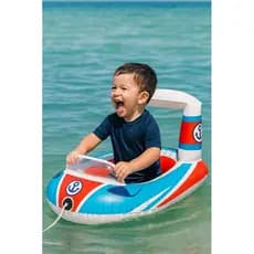 Inflável Infantil de Veículo Carros Até 30kg Ideal Para Piscina e Praia Azul