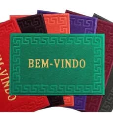 Tapete de vinil tamanho 38x58cm bem grossinho BEM VINDO capacho antederrapante para entrada da sua casa