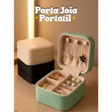 Porta Joias Feminino Aesthetic Organizador de Bijuterias Presente Delicado Compacto Caixa para Bijuterias Compacta