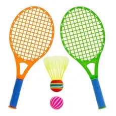 Kit Jogo De Peteca 2 Raquetes C/ Bolinha Infantil Praia