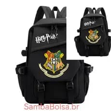 Harry Potter Bruxaria Hogwarts Mochila Impermeável Para Estudantes Viagem Casual Dupla Grifinória Sonserina