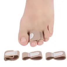 2 Pcs New Toe Dedo Em Martelo Alisador Hálux Valgo Corrector Bandagem Separador Do Pé Splint Wraps Suprimentos Cuidados Com Os Pés