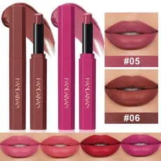 HANDAIYAN Batom Fosco De Veludo De 6 Cores , Suave , À Prova D'água , Antiaderente , Névoa Macia , Brilho Labial Sólido