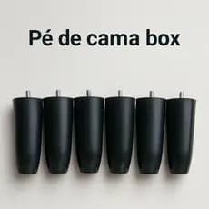 Pés Para Cama Box Casal Kit 6 Pés 12 Cm Plastico Pezinho Para Cama Armário E Sofá