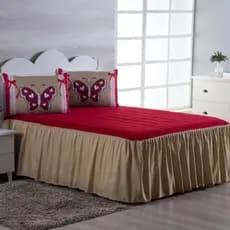 Kit para Quarto Colcha Cobre Leito Casal Padrão Borboleta Butterlfy 3 Peças Porta Travesseiro Bordado