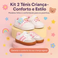Kit 2 Tênis Infantil Menina Florzinha + Sambinha – Modelos Fofos e Confortáveis - Pronta Entrega