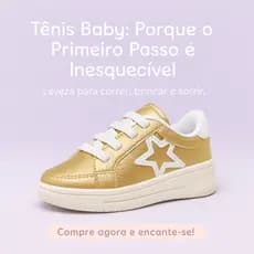 Tênis Feminino Baby Menina Rosa Elástico Detalhe Estrela Confortável Preço Baixo do 20 ao 27 Oferta!