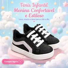 TÊNIS BEBÊ CASUAL INFANTIL BABY KRISLE CONFORTÁVEL BABY PREÇO BAIXO PRONTA ENTREGA BONITO BRILHO