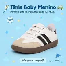 Tênis Baby Menino Esportivo – Perfeito para Acompanhar Cada Aventura - Não Perca: Compre já!