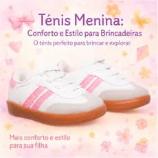 Sapatenis Infantil Baby Feminino Samb Leve e Macio do 20 ao  35 Frete Rápido