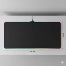 Mouse Pad Gamer Grande Speed Borda Costurada Gigante 70x30cm E Mousepad RGB 80x30cm
