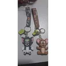kit 2Chaveiro Colecionável 3D Emborrachado com Alça - Personagens Variados