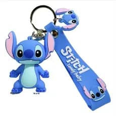 Kit 2 Chaveiros Stitch e Angel Emborrachados - Casal Disney 3D