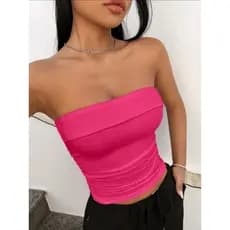 Top Cropped Tomara Que Caia Tubinho Feminino Básico Verão Não Fica Transparente