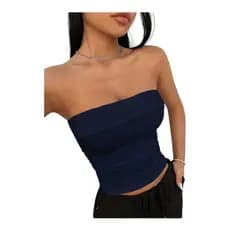 kit 3 Top Cropped Tubinho Feminino Tomara que Caia Básico de Verão