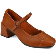 Sapato Boneca Feminino Adulto Ultracoforto Scarpin Mary Jane Salto Grosso Moda Clássica Retrô