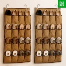 Sapateiras Vertical 16 Pares Dobrável Multiuso Calçados Porta Parede TNT Organizadora