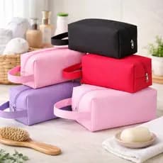 Kit Necessaire Lisa Tamanho Grande Impermeável Porta Objetos Uso Diário