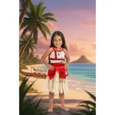 Moana 2 Fantasia Infantil com Colar