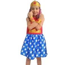 Fantasia Roupa Da Mulher Maravilha, Moderna E Confortavel