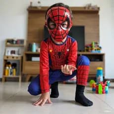 Fantasia Infantil Homem Aranha C\ Máscara Plástico