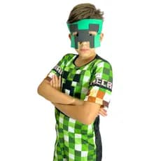 Minecraft Curta com Enchimento com Máscara EVA