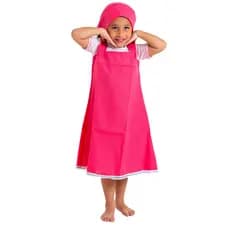 Roupa Fantasia Vestido Infantil Masha  Com Lenço