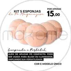 Kit/C 5 Esponjinhas Para pó Maquiagem PRODUTO A PRONTO ENTREGA