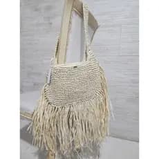 Bolsa Franja De Palha Moda Praia Verão