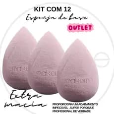 Esponja Rosa para maquiagem facial Kit com 12 peças - outlet