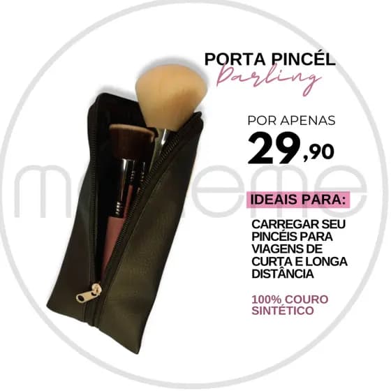 1 Pç Estojo de Maquiagem Porta Pincéis Portátil para Viagens