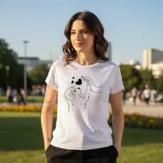 Camiseta T Shirt 100% Algodão Feminina Estampa Dog Melhor Amigo Ótima Qualidade