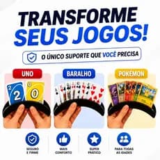 2 Porta Cartas de Mão para Jogos Suporte para UNO, Baralho e outros
