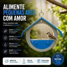 Comedouro Para Pássaros Livres Com Gancho Verde