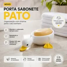 Saboneteira De Pato com Recuo de Água Divertida e Funcional