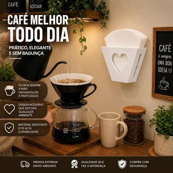Porta Filtro De Café Parede Filtro 102/103 Branco