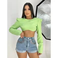 SHORTS PEDRARIA JEANS , LEVANTA BUMBUM