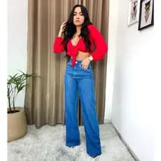 calça jeans feminina wid leg jeans