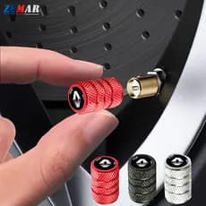 4Pcs Renault Pneus Tampas De Válvulas Para Peças De Bicicletas Automotivas Metal Impressas ZOE Clio Fluence Duster Megane 2 Sandero Kwid Logan Captur Sceni Forma Cilíndrica Com Logotipo De Carro
