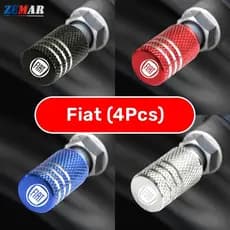 4Pcs Fiat Carro Tampas De Válvulas De Pneus A Laser Logotipo Impresso Automotivo Bicicleta Peças Metálicas Para Uno Toro 500 Bravo Punto Palio Argo Stilo Strada Mobi Forma Cilíndrica