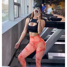 Calça Legging Feminina Calça De Ginástica Tie Dye Calça Cintura Alta