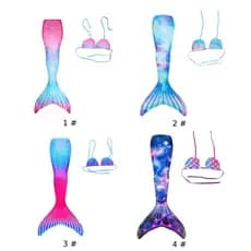 Calda De Sereia Conjunto De Sereia Infantil Rabo Biquíni
