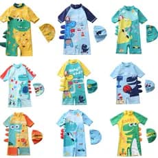 Roupa De Praia Infantil Traje De Banho Infantil Meninos Roupa Menino Curto-shorts De Manga Bonito Maiô