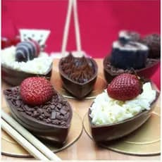 Forma BWB Barca com Silicone (3 partes) Forma para Chocolates: Forma Silicone Barca P