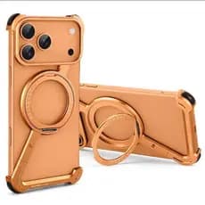 Capa De Metal Oatsbasf Z Forma Com Suporte Anel  Rotacão 360° Magsafe Para 17 Pro Max e 17 Pro