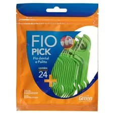 Fio Dental Com Haste e Palito FioPick - Cabo de Alta Flexibilidade - Green