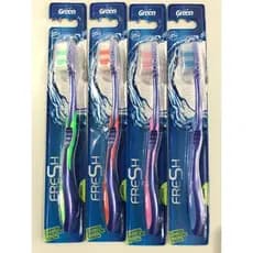 Escova De Dente Fresh - Média - c/Protetor de Cerdas - Green