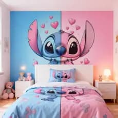 Papel de Parede Stitch Adesivo Lavável | Personalizado | Quarto infantil  - Fácil Aplicação